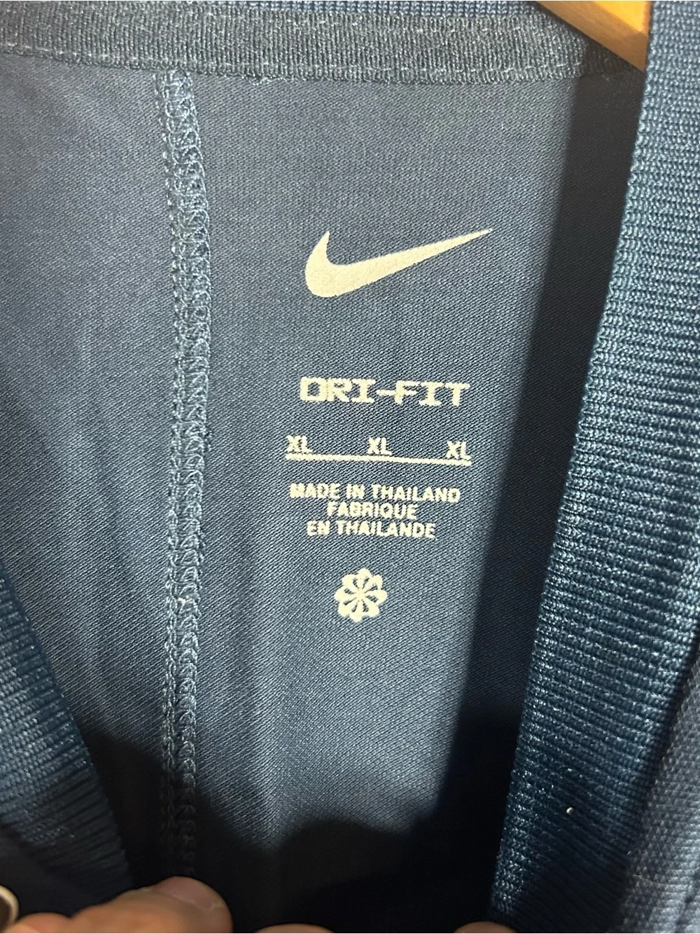NWT Malbon Nike Dri-Fit T-shirt Navy Blue XL 1/4 Button